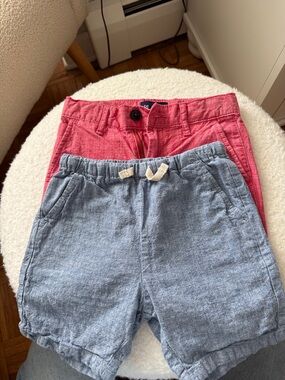Two pairs of boys shorts- linen / cotton